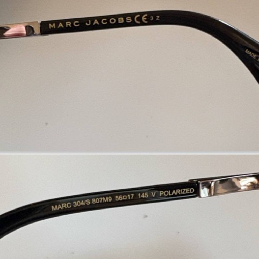 NEW [Marc Jacobs] Butterfly Full Rim Black w Silver Designer Sunglasses 304/S - Picture 10 of 11